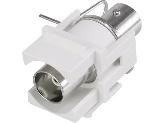 Renkforce RF-3434002, Kulmikas, Hopea, Valkoinen, BNC, BNC, Naaras, Naaras