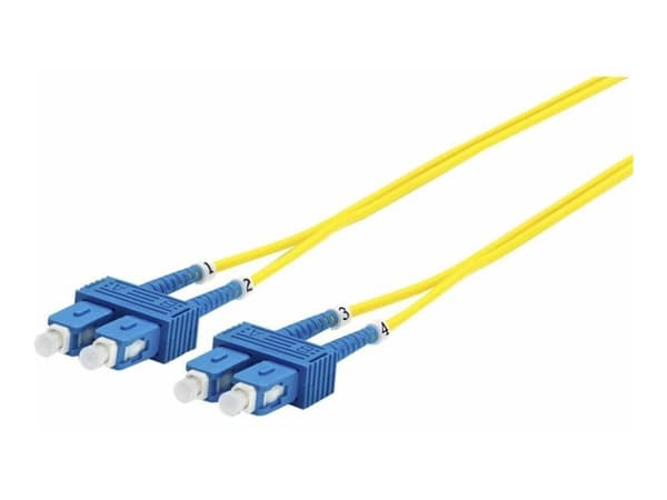 MicroConnect - Nettverkskabel - SC/PC-enkeltmodus (hann) til SC/PC-enkeltmodus (hann) - 5 m - fiberoptisk - 9 / 125 micron - OS1 - gul