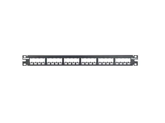 Panduit 24-port metal modular patch panel, RJ-45, Stativmontering, 1U, 482,6 mm, 43,7 mm, 17,8 mm