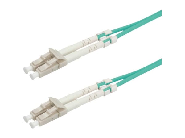 ROLINE Fibre Optic Jumper Cable, 50/125µm, LC/LC, OM3, turquoise 0.5 m, LC, LC