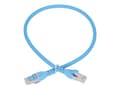 Pikkukuva 1 / 5: Extralink - Liitäntäkaapeli - RJ-45 (uros) RJ-45 (uros) - 50 cm - 6 mm - SF/UTP - CAT 6a - sisäkaapeli, sisäkaapeli, solmuton - sininen - sininen