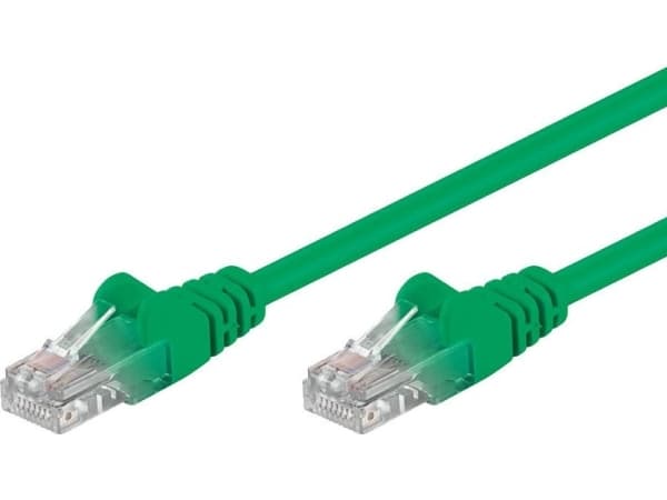MicroConnect - Nettverkskabel - RJ-45 (hann) til RJ-45 (hann) - 25 cm - 6 mm - UTP - CAT 6 - flertrådet, rund - grønn