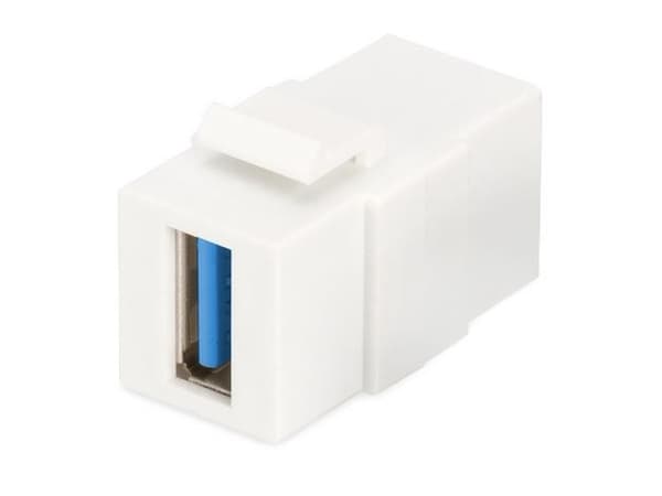 DIGITUS Professional DN-93404 - Modulär insättning - USB 3.0 Type A - kritvit, RAL 9003