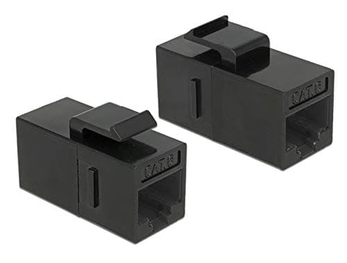 DeLOCK 86381, Kulmikas, Musta, RJ-45, RJ-45, Naaras, Naaras