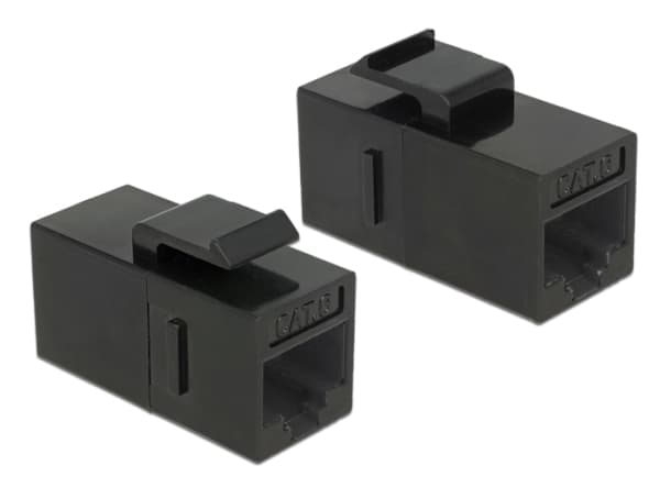 DeLOCK 86381, Kulmikas, Musta, RJ-45, RJ-45, Naaras, Naaras