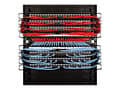 Miniatyrbilde 4 av 5: PATCHBOX PLUS+ SYSTEM OM4 - Fiberstyringssystem med tilbaketrekkbare stikksnorer - 1.7 m - LC x 24 - RAL 9005 - 1U - 19"