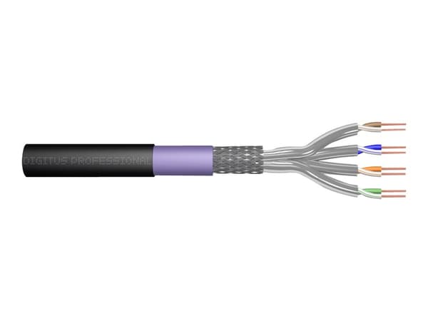 DIGITUS Professional - Bulk-kaapeli - 100 m - SFTP, PiMF - CAT 7 - ulkokäyttöön, kiinteä - musta, RAL 9005