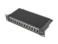 Miniatyrbilde 3 av 5: Lanberg PPF5-9012-B - Koblingspanel - rackmonterbar - CAT 5e - STP - RJ-45 X 12 - RAL 9004, svart - 1U - 10"