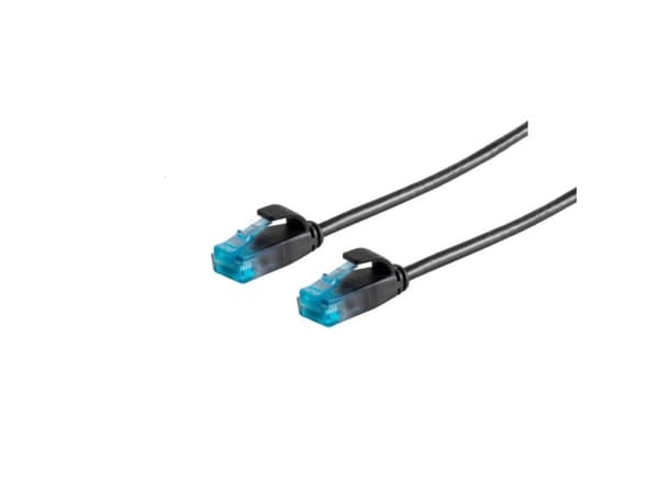 S/CONN 08-22045, 3 m, Cat6, U/UTP (UTP), RJ-45, RJ-45, Sort