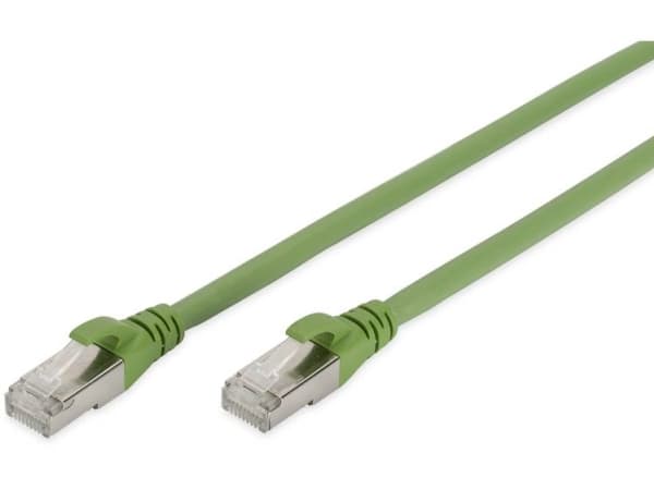 DIGITUS Professional PUR - Koblingskabel - RJ-45 (hann) til RJ-45 (hann) - 1 m - SFTP - CAT 6a - med støvel, halogenfri, formstøpt, uten hindringer,
