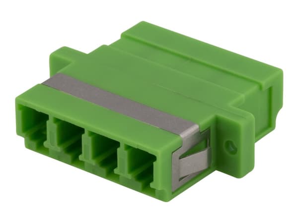DELTACO - Fastsnäppbar fiberkopplingshylsa - LC SM X 4 - grön