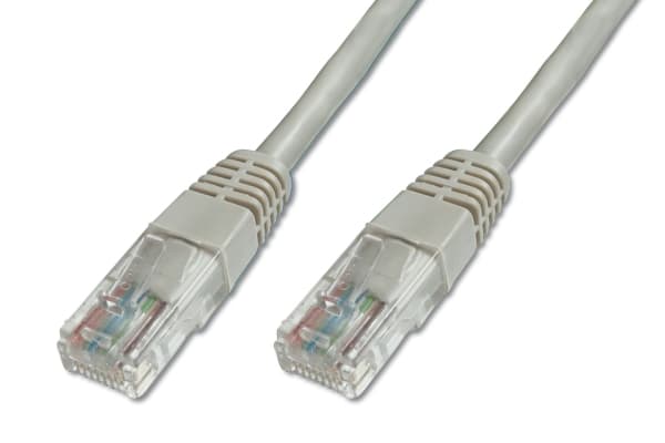 DIGITUS Premium - Koblingskabel - RJ-45 (hann) til RJ-45 (hann) - 1 m - UTP - CAT 5e - med støvel - grå