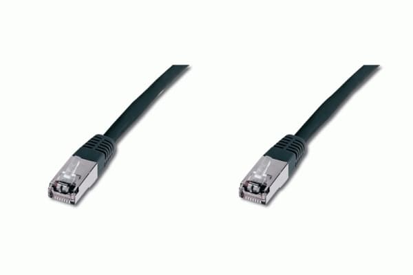 DIGITUS Premium - Koblingskabel - RJ-45 (hann) til RJ-45 (hann) - 5 m - SFTP - CAT 5e - med støvel - svart