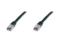 DIGITUS Premium - Koblingskabel - RJ-45 (hann) til RJ-45 (hann) - 5 m - SFTP - CAT 5e - med støvel - svart
