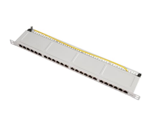 LogiLink NP0062, 10 Gigabit Ethernet, RJ-45, Cat6a, Grå, Metall, 0.5U