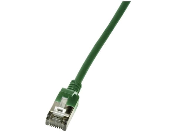 LogiLink Ultraflex SlimLine - Koblingskabel - RJ-45 (hann) til RJ-45 (hann) - 0.3 m - 3.8 mm - shielded PIMF - CAT 6a - formstøpt, med støvel, haloge