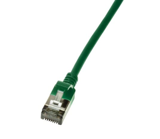 LogiLink Ultraflex SlimLine - Koblingskabel - RJ-45 (hann) til RJ-45 (hann) - 0.3 m - 3.8 mm - shielded PIMF - CAT 6a - formstøpt, med støvel, haloge