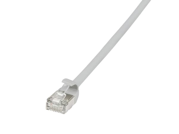 LogiLink SlimLine - Koblingskabel - RJ-45 (hann) til RJ-45 (hann) - 1.5 m - SSTP, PiMF - CAT 6a - med støvel, halogenfri, formstøpt, uten hindringer