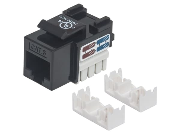 Intellinet 210720, Flat, Sort, RJ-45, Hunkjønn, 22/26, Cat6
