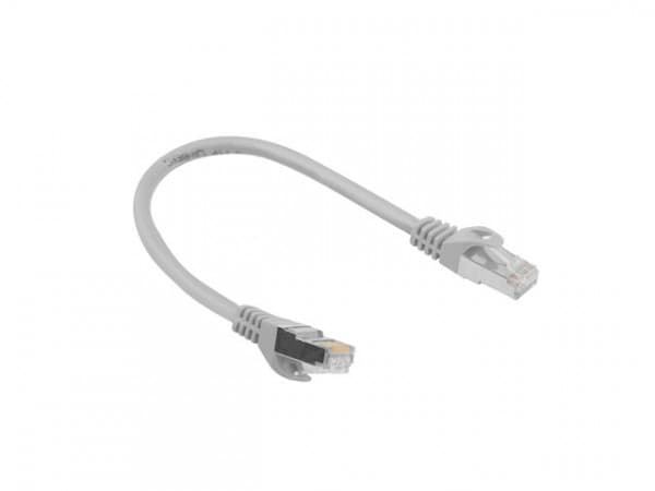 Lanberg - Liitäntäkaapeli - RJ-45 (uros) RJ-45 (uros) - 25 cm - taitettu suojaamaton kierretty parikaapeli (F/UTP) - CAT 6 - muotoiltu, solmuton, säi