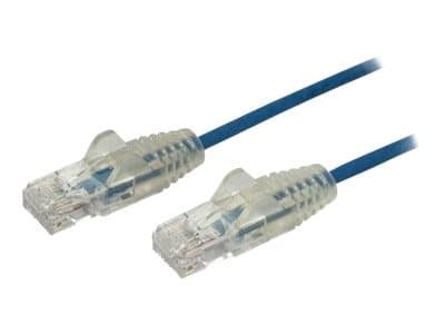 StarTech.com 2m Slim LSZH CAT6 Ethernet Cable, 10 Gigabit Snagless RJ45 100W PoE Patch Cord, CAT 6 10GbE UTP Network Cable w/Strain Relief, Blue, Flu