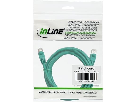 InLine 1m S-FTP Cat5e, 1 m, Cat5e, SF/UTP (S-FTP), RJ-45, RJ-45, RJ-45