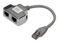 Miniatyrbild 1 av 5: DIGITUS - Nätverksdelare - RJ-45 (hane) till RJ-45 (hona) - 19 cm - skärmad - CAT 5e