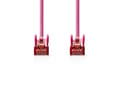 Miniatyrbilde 2 av 2: Nedis - Nettverkskabel - RJ-45 (hann) til RJ-45 (hann) - 15 m - SFTP - CAT 6 - formstøpt, rund - rosa