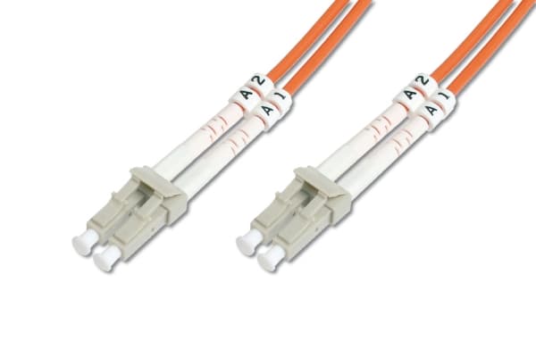 DIGITUS - Koblingskabel - LC multimodus (hann) til LC multimodus (hann) - 3 m - fiberoptisk - 50 / 125 mikroner - OM2 - halogenfri - oransje