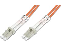 DIGITUS - Koblingskabel - LC multimodus (hann) til LC multimodus (hann) - 3 m - fiberoptisk - 50 / 125 mikroner - OM2 - halogenfri - oransje