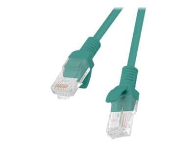 Lanberg - Liitäntäkaapeli - RJ-45 (uros) RJ-45 (uros) - 50 cm - UTP - CAT 5e - muotoiltu, solmuton, säikeistetty - vihreä, RAL 6024