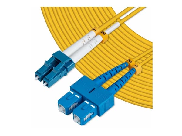 MicroConnect - Nettverkskabel - LC/UPC-enkeltmodus (hann) til SC/UPC-enkeltmodus (hann) - 10 m - fiberoptisk - 9 / 125 micron - OS1 - gul