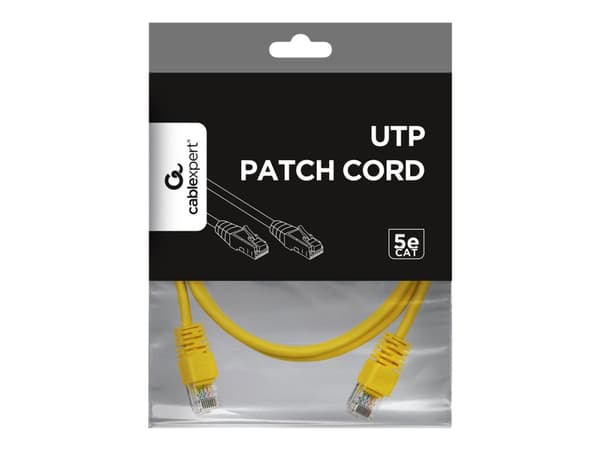 Gembird - Liitäntäkaapeli - RJ-45 (uros) - RJ-45 (uros) - 1 m - UTP - CAT 5e - muotoiltu - keltainen