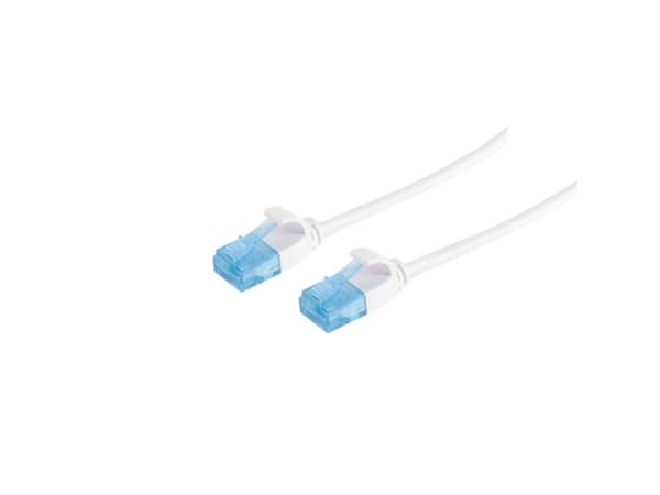Slim Patchkabel U/UTP Cat.6 weiß 0,3m