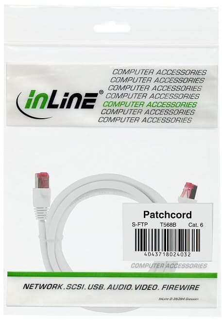 InLine 2m S/FTP Kat. 6,2 m, Cat6, S/FTP (S-STP), RJ-45, RJ-45
