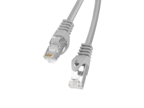 Lanberg - Patch-kabel - RJ-45 (hane) till RJ-45 (hane) - 3 m - FTP - CAT 6 - hakfri, formpressad, tvinnad - grå, RAL 7035