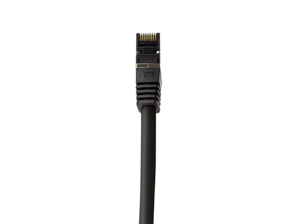 LogiLink - Koblingskabel - RJ-45 (hann) til RJ-45 (hann) - 50 cm - SFTP, PiMF - CAT 8.1 - halogenfri, formstøpt, rund, uten hindringer - svart
