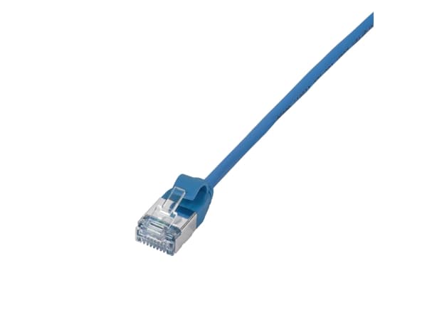LogiLink SlimLine - Patchkabel - RJ-45 (han) til RJ-45 (han) - 1 m - SSTP, PiMF - CAT 6a - booted, halogenfri, formet, knastfri - blå, RAL 5015