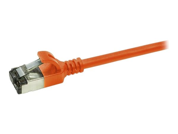 LogiLink Ultraflex SlimLine - Patchkabel - RJ-45 (han) til RJ-45 (han) - 3 m - 3,8 mm - suojattu PIMF - CAT 6a - booted, halogenfri, formet - oranssi