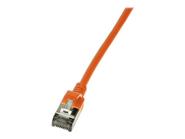 LogiLink Ultraflex SlimLine - Patchkabel - RJ-45 (han) til RJ-45 (han) - 3 m - 3,8 mm - suojattu PIMF - CAT 6a - booted, halogenfri, formet - oranssi