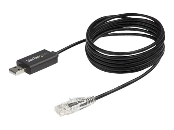 StarTech.com 1,8 m Cisco USB Console Cable - USB till RJ45 Rollover Cable - 460Kbps - Windows, Mac och Linux-kompatibel - M/M (ICUSBROLLOVR) - Seriel