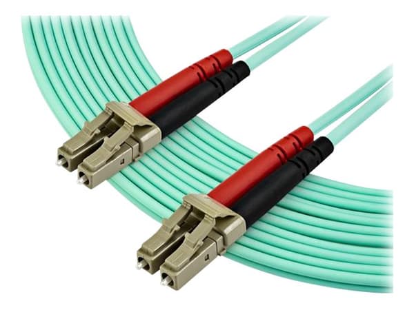 StarTech.com 7m OM3 LC til LC multimodus dupleks fiberoptisk patchkabel - Aqua - 50/125 - LSZH fiberoptisk kabel - 10Gb (A50FBLC7) - Patchkabel - LC
