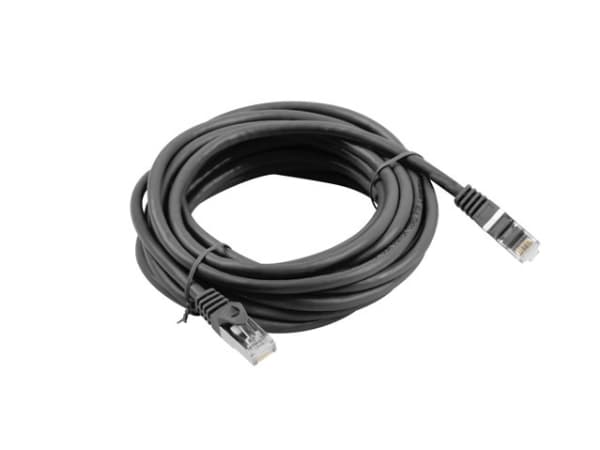 Lanberg - Liitäntäkaapeli - RJ-45 (uros) RJ-45 (uros) - 5 m - taitettu suojaamaton kierretty parikaapeli (F/UTP) - CAT 6 - muotoiltu, solmuton, säike