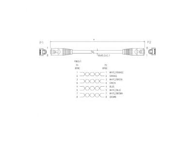 ART KABSI AL-OEM-304, 7,5 m, Cat5e, U/UTP (UTP), RJ-45, RJ-45