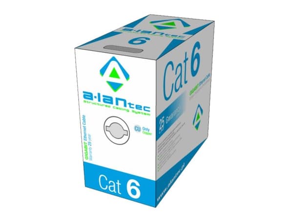 ALANTEC - Samlet kabel - 305 m - UTP - CAT 6 - flertrådet - lysegrå