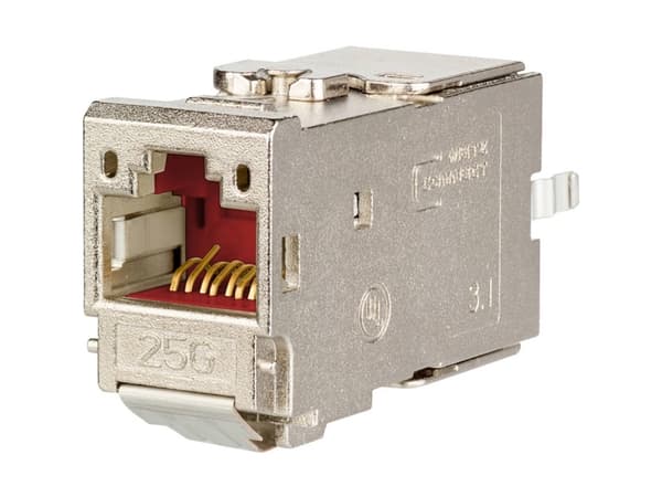 Metz Connect - Modulinnlegg - skjermet - RJ-45 - metallisk (en pakke 10 deler)