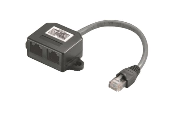 M-CAB - Nettverksplitter - RJ-45 (hann) til RJ-45 (hunn)
