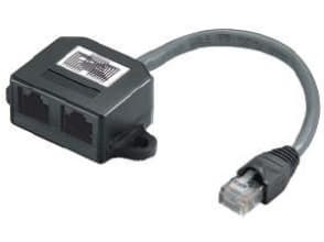 M-CAB - Nettverksplitter - RJ-45 (hann) til RJ-45 (hunn)