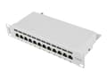 Miniatyrbilde 1 av 5: Lanberg PPF5-9012-S - Koblingspanel - rackmonterbar - CAT 5e - STP - RJ-45 X 12 - grå, RAL 7035 - 1U - 10"
