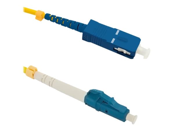 Qoltec - Koblingskabel - LC/UPC-enkeltmodus (hann) til SC/UPC-enkeltmodus (hann) - 2 m - 3 mm - fiberoptisk - simpleks - 9 / 125 micron - G.652D - ha